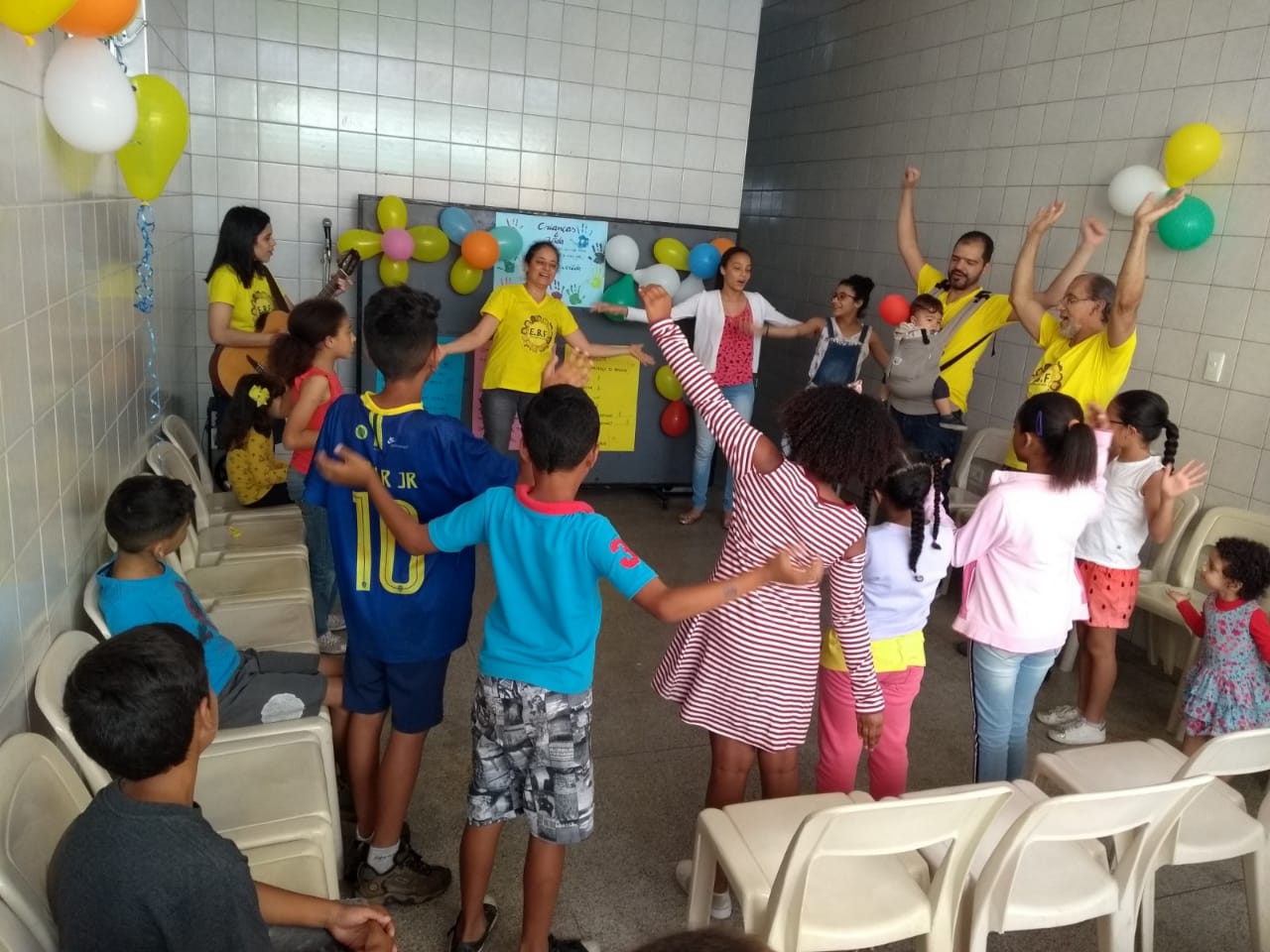 Nossa história | Evangelismo com crianças na Congregação Campanário | foto: arquivo histórico IPD (2018)